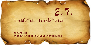 Erdődi Terézia névjegykártya